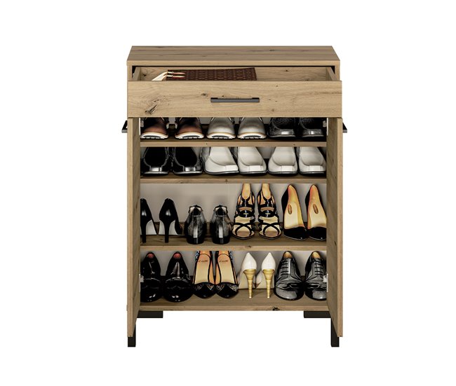 Conforama Mueble Para Zapatos 2 Puertas 1 Cajón Liora Madera