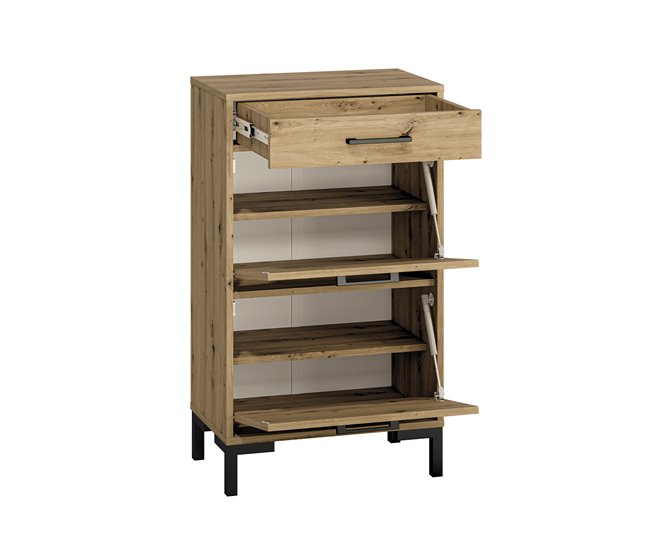 Conforama Mueble Para Zapatos 2 Puertas Con Pistón 1 Cajón Liora Madera