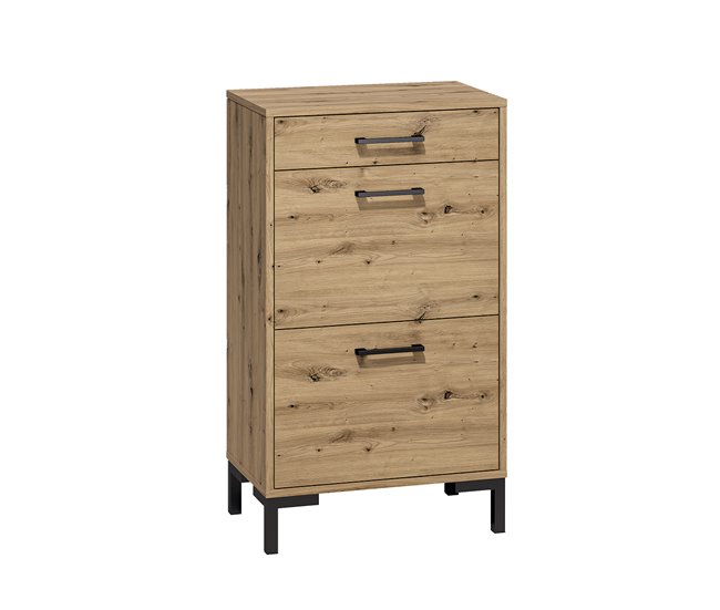 Conforama Mueble para zapatos 2 puertas con pistón 1 cajón Liora Madera