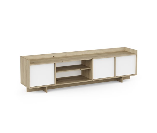 Conforama Mueble Tv 180cm 3 Puertas Roble Y Blanco CLAP
