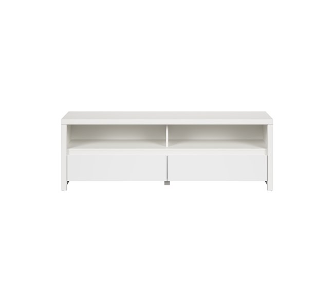 Conforama Mueble TV 2 cajones 2 compartimientos 143 cm Soren Blanco