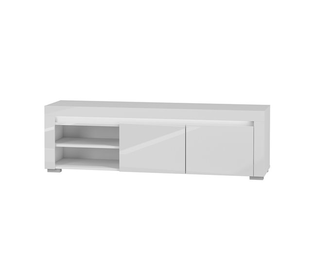 Conforama Mueble TV 2 puertas 152 cm con LED Kasla Blanco