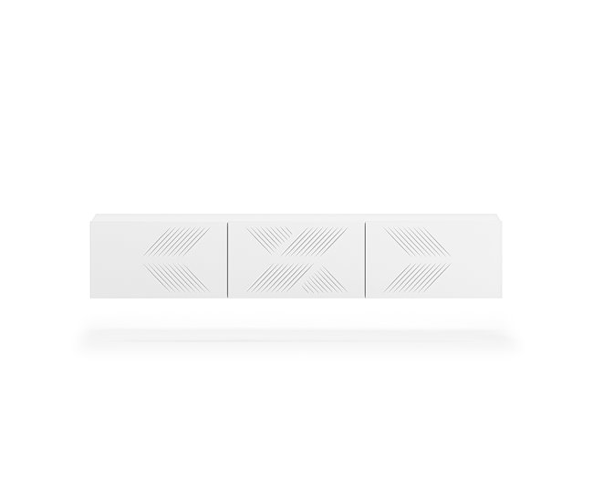 Conforama Mueble TV De Pared 3 Puertas 170 Cm Aura Blanco