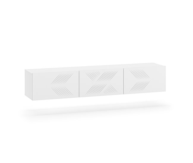 Conforama Mueble TV de pared 3 puertas 170 cm Aura Blanco