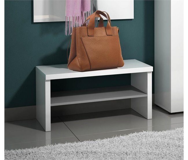 Conforama Muebles De Entrada Dbara Entrada Para Perchas Composición Para Atrio Consola De Almacenamiento Multifunción Made In Italy 80x40h40 Cm Blanco Brillante Y Antracita