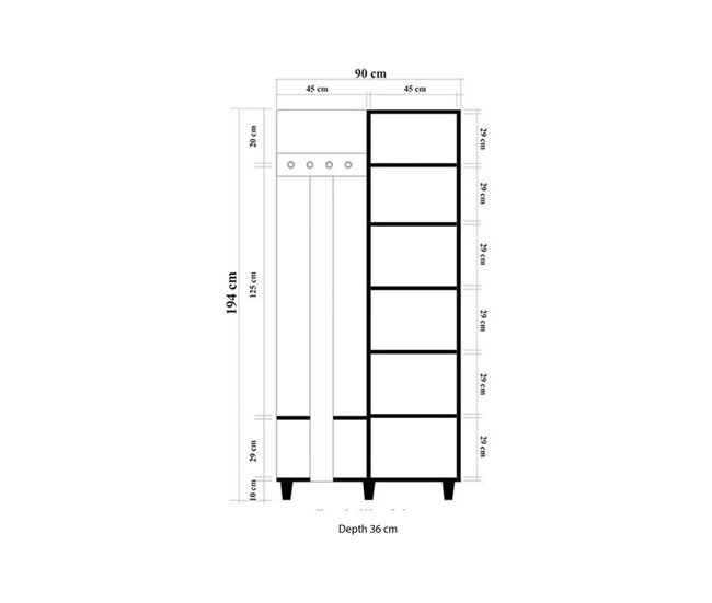 Conforama Muebles De Entrada Dgaldiol Entrada Para Perchas Composición Para Atrio Consola De Almacenamiento Multifunción 90x36h194 Cm Roble