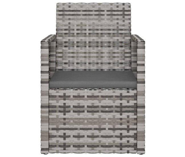 Conforama Muebles De Jardín Con Cojines 3 Piezas Ratán Sintético Gris VidaXL