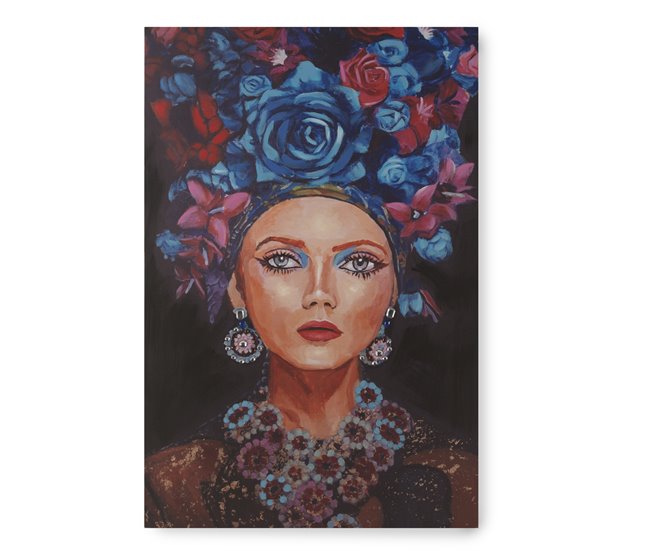 Conforama Mujer Pintada Impreso y Pintado a Mano 80X120 Cm