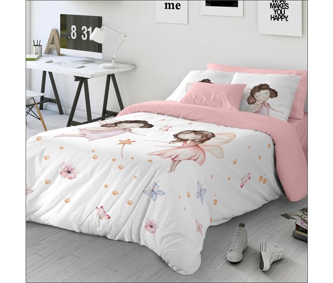 Conforama NATURALS - Funda Nórdica Estampada Infantil Cama 90 - Algodón Extra Suave - Incluye 1 Funda De Almohada - VUALA