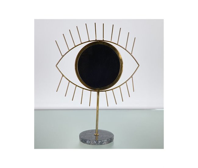 Conforama Ojo Presume De Casa Oraculo30*43*12.5dorado/negrometal/marmol