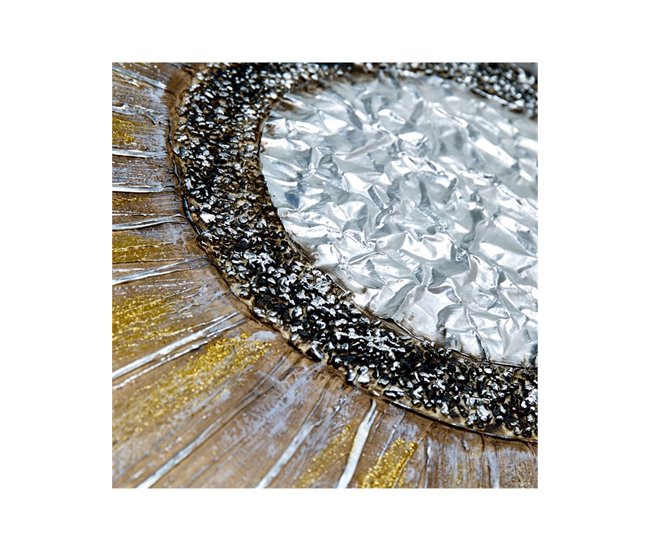 Conforama Oleos Presume De Casa Cosmos80*80*3blanco/doradolienzo Oleo