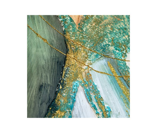 Conforama Oleos Presume De Casa Meline60*80*3azul/verde/doradolienzo/alumi