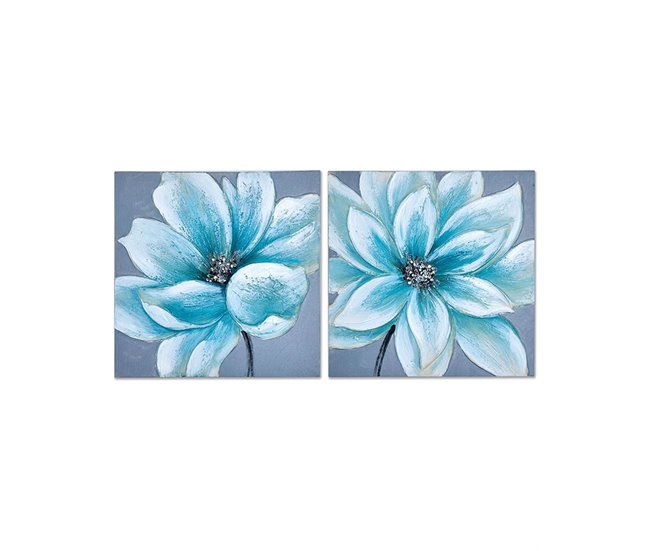 Conforama Oleos Presume De Casa Sky40*40*2.5multicolor/azullienzo Oleo