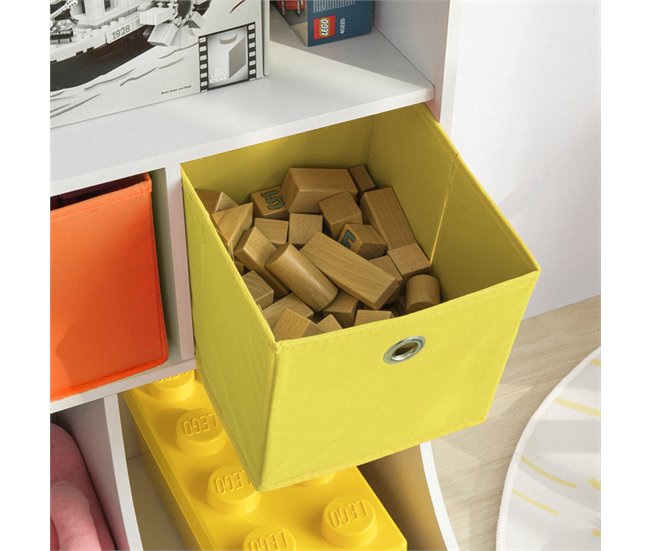 Conforama Organizador De Juguetes Y Libros Para Niños Estantería Estándar Infantil 92 X 40 X 93 Cm KMB26-W SoBuy