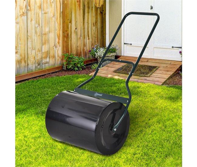 Conforama Outsunny Apisonadora De Césped Para Jardín Rodillo Para Césped Con Capacidad De 60L Rellenable Con Arena O Agua Diámetro De 50cm