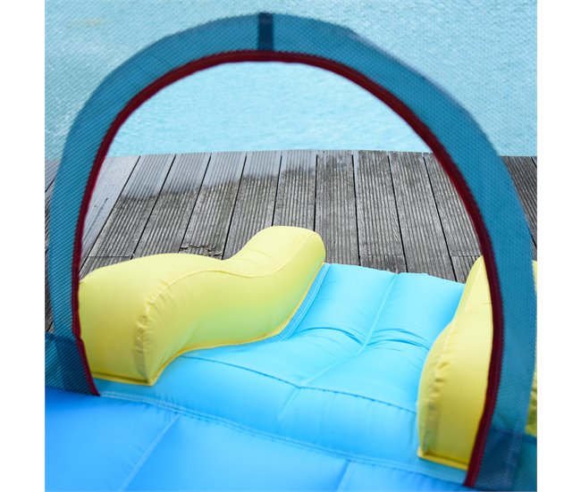 Conforama Outsunny Castillo Hinchable Con 2 Toboganes Cama De Salto Y Piscina Para Niños +3 Años Con Inflador Y Bolsa De Transporte Para Interior Exterior 330x265x185 Cm Multicolor