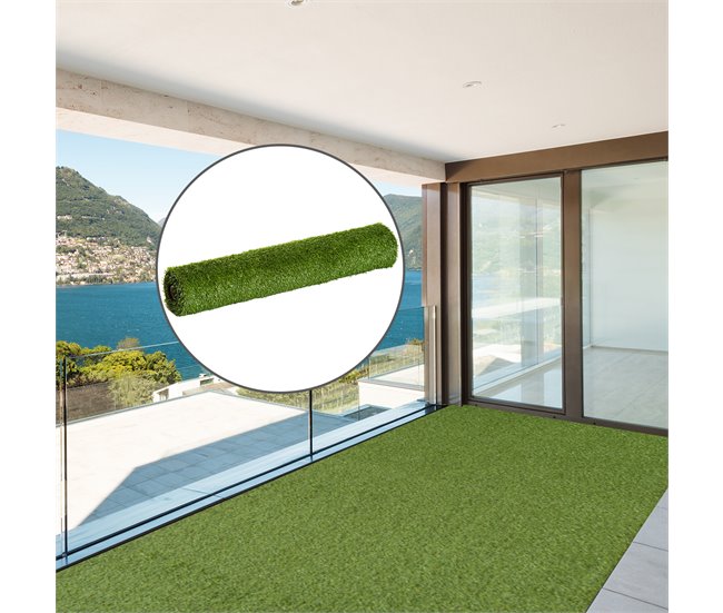 Conforama Outsunny Césped Artificial 3x1 M Con Altura De Hierba 25mm Tipo Alfombra O Estera De Hierba Sintética De Exterior Para Jardín Y Terraza