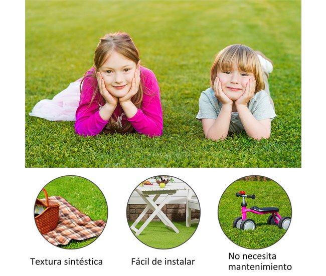Conforama Outsunny Césped Artificial 3x1 M Con Altura De Hierba 25mm Tipo Alfombra O Estera De Hierba Sintética De Exterior Para Jardín Y Terraza
