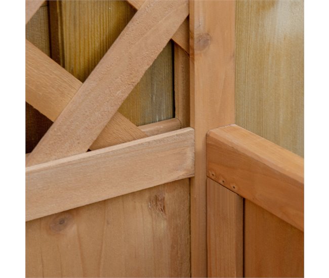 Conforama Outsunny Jardinera Con Enrejado De Madera Maciza Arriate Macetero Con Soporte Para Trepadora Cultivos Plantas Flores Para Balcón Terraza Jardín Exterior 76x36x170 Cm Marrón