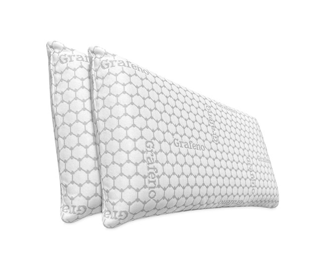 Conforama Pack 2 Almohadas Viscoelásticas 75 x 40 cm Carbono Plus | Máximo Confort y Excelente Adaptabilidad con Propiedades Antiestrés