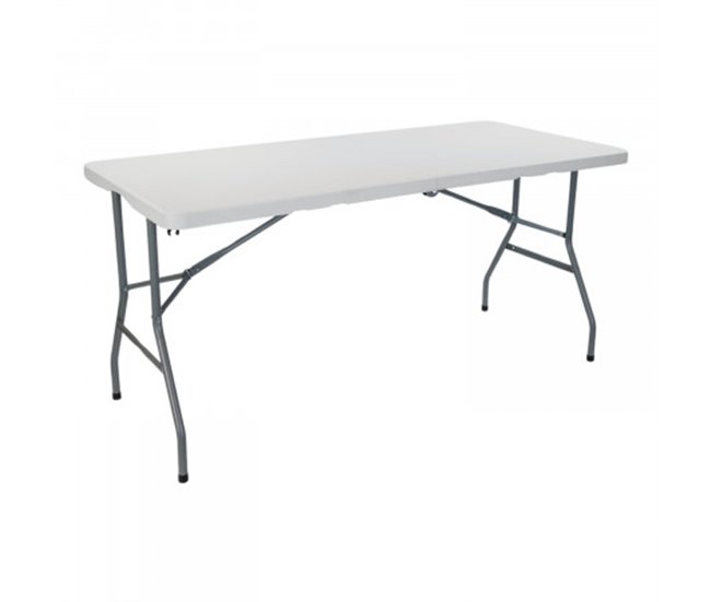 Conforama Pack 2 Mesas Plegables 150cm Rectangular Blanca Catering 7house