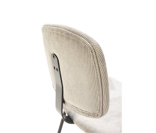 Conforama Pack 2 Sillas De Cocina DECO II Fija Pana Gris