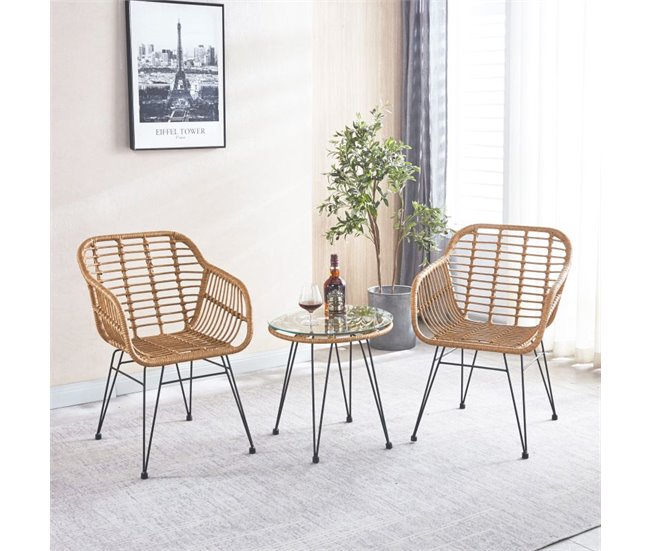 Conforama Pack 2 Sillas De Exterior Zaza Rattan 61 X 82 X Cm