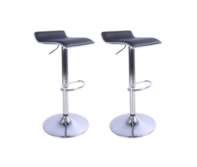 Conforama Pack 2 unidades taburetes ajustables KENY negro