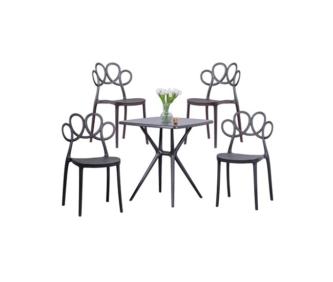 Conforama Pack 4 Sillas De Diseño Y Mesa Para El Jardín - Dream