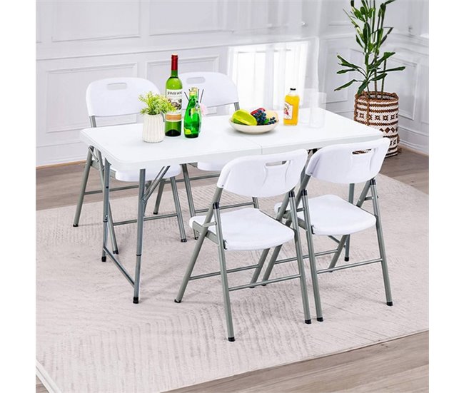 Conforama Pack 6 Sillas Plegables Con Asa 47x58x87cm Blanco O91