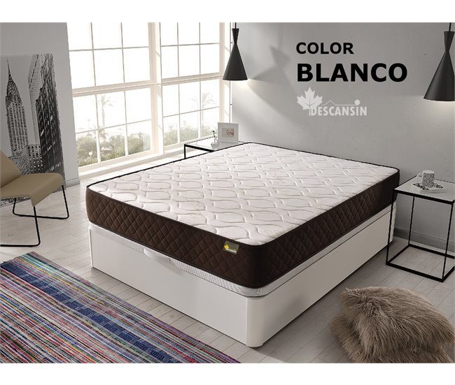 Conforama Pack Colchon + Canape Abatible Descansin | 90 X 190 | Blanco | Maxima Comodidad | Gran Almacenaje