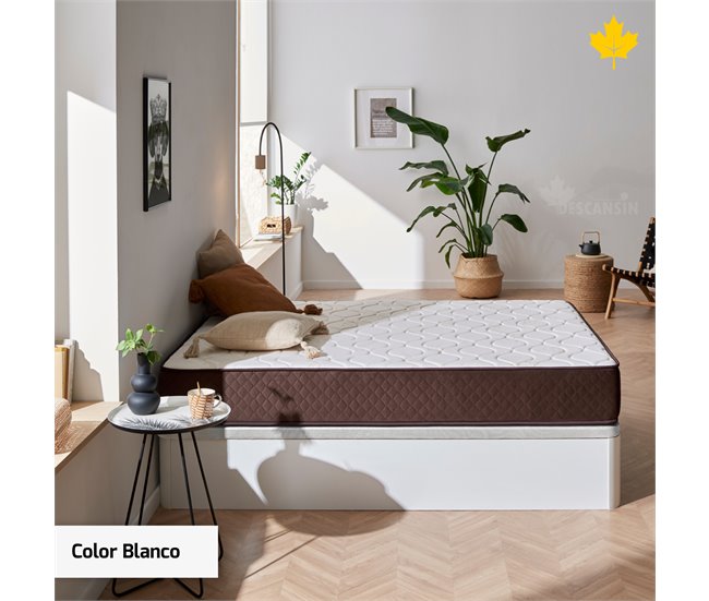 Conforama Pack Colchon + Canape Abatible Descansin | 90 X 190 | Blanco | Maxima Comodidad | Gran Almacenaje