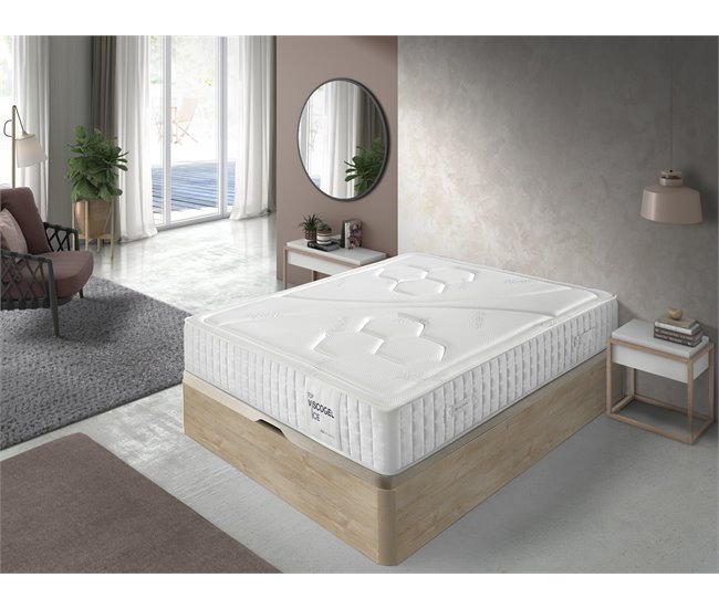 Conforama Pack Colchón + Canapé Roble 150x190cm TOP VISCOGEL H9 SOMNALIS