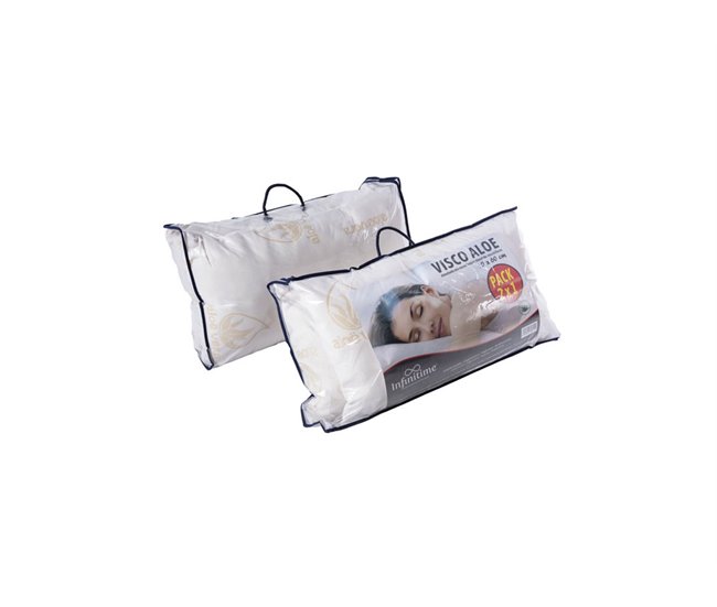 Conforama Pack de 2 almohadas VISCOVERA viscoelástica 70x15x40 cm