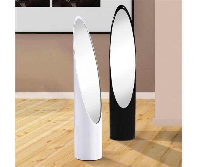 Conforama Pack De 2 Espejos Ural Negro 25 X 156 X 25 Cm