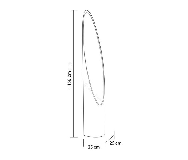 Conforama Pack De 2 Espejos Ural Negro 25 X 156 X 25 Cm