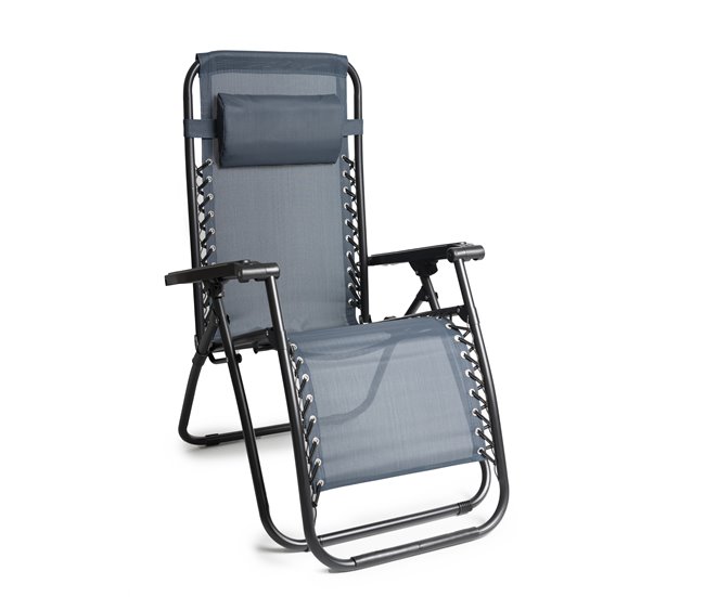 Conforama Pack de 2 sillas jardin multiposiciones NERI color azul