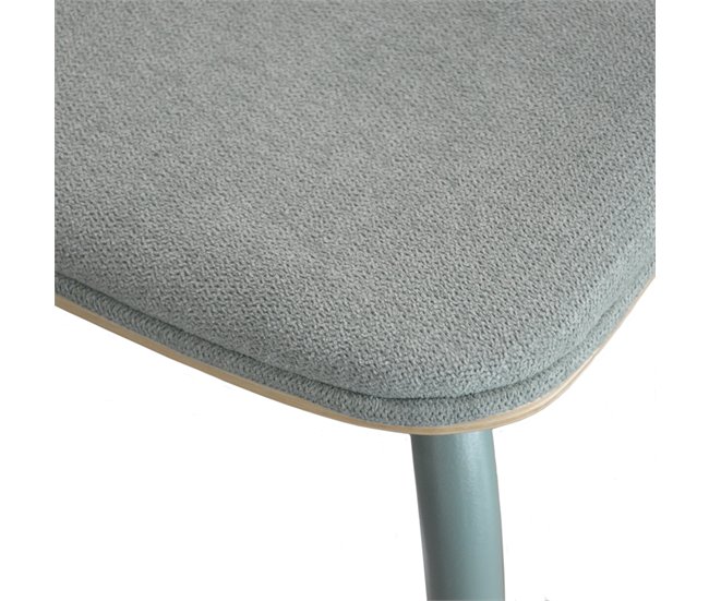 Conforama Pack De 2 Unidades Silla De Cocina ADRIANA Fija Cojín Aguamarina
