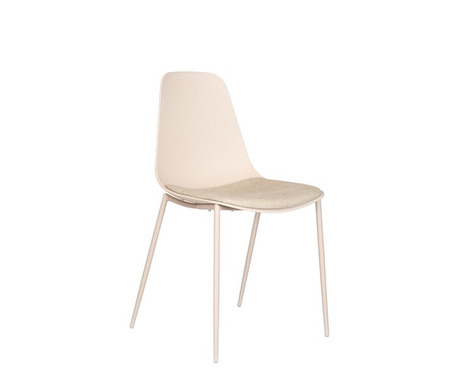 Conforama Pack De 2 Unidades Silla De Cocina CUSHION Fija PP Beige