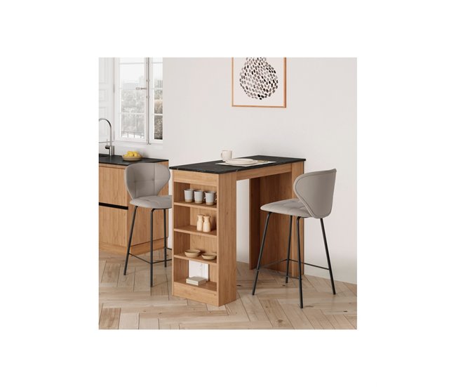 Conforama Pack De 2 Unidades Taburete Alto MAURA Color Beige