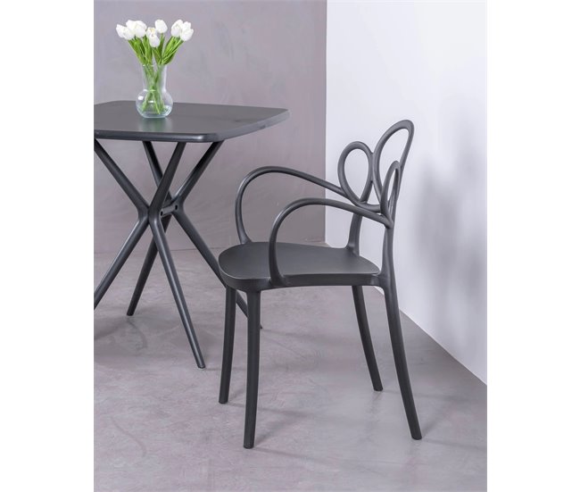 Conforama Pack De 4 Sillas De Diseño Con Reposabrazos Y Mesa Para El Jardín - Dream