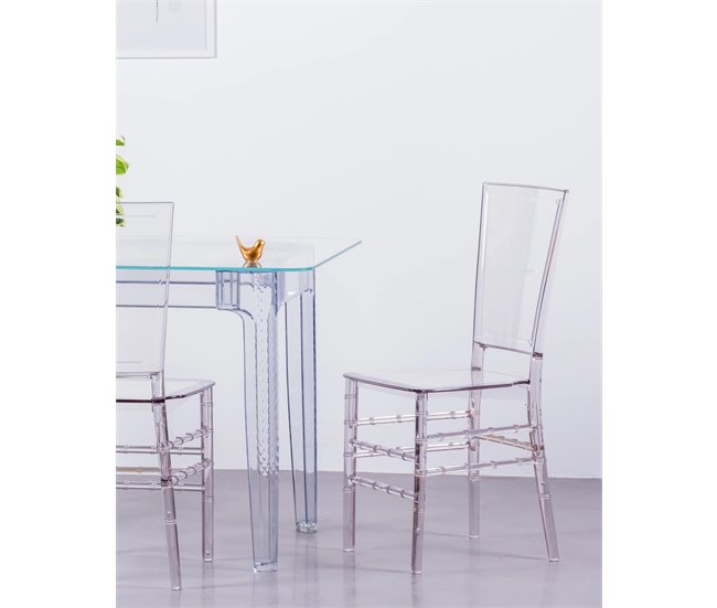 Conforama Pack De 4 Sillas De Diseño Transparentes - Ghost