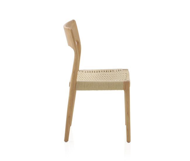 Conforama Pack De 4 Sillas De Madera De Fresno Con Asiento Trenzado