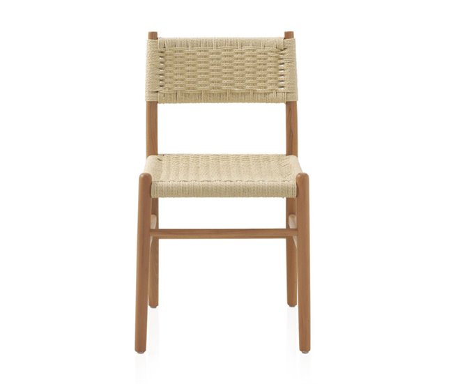 Conforama Pack De 4 Sillas De Madera De Haya Con Asiento Trenzado