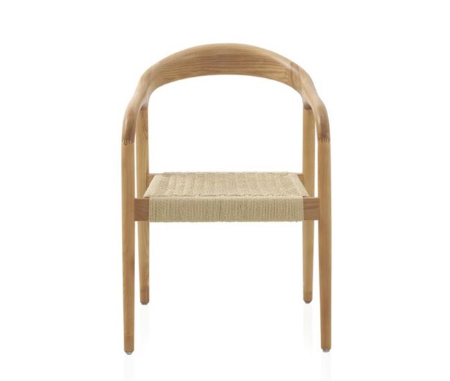 Conforama Pack De 4 Sillones De Madera De Fresno Con Asiento Trenzado