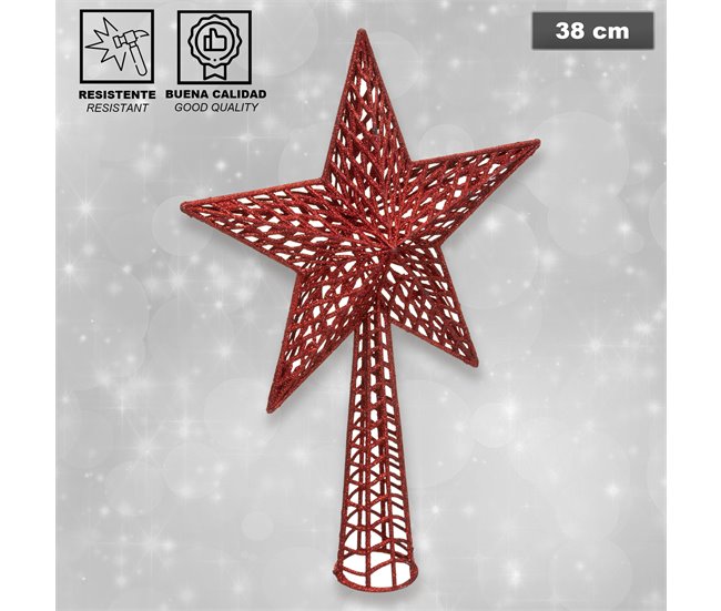 Conforama Pack Decoración Navidad: Abeto Blanco 70 Cm Con Base + 6 Bolas Navidad Rayas Blanca Y Roja + Estrella Cresta Roja + Guirnalda Espumillón Blanca Y Roja