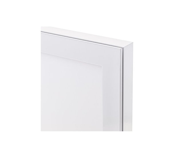 Conforama panel led rectangular aluminio color blanco serie voltaire 90cm