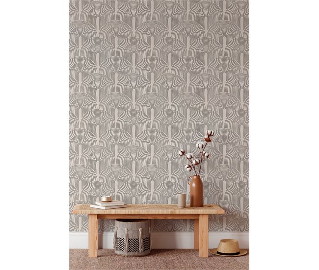 Conforama Papel Pintado Arco Arco - Beige - 1 Rollo 55 X 300 Cm