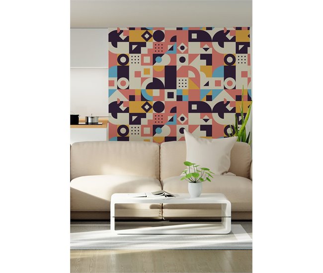 Conforama Papel Pintado Bauhaus Bauhaus - Multicolor - 1 Rollo 55 X 300 Cm