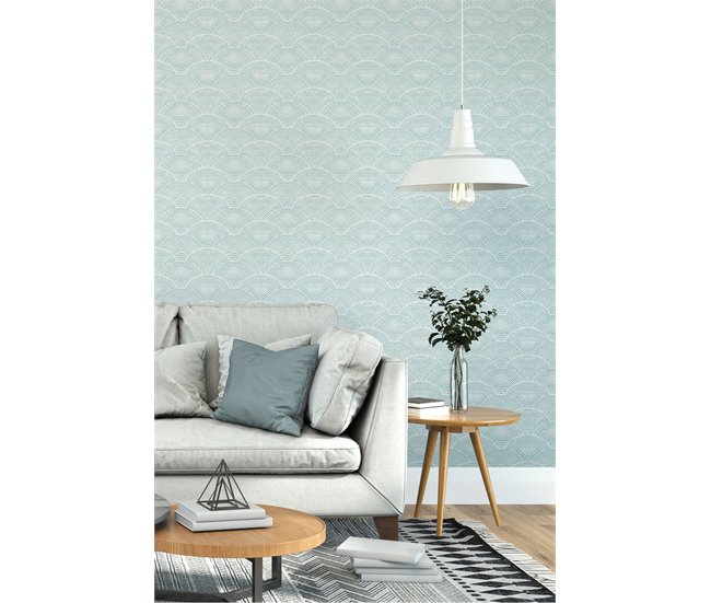 Conforama Papel Pintado Bow Bow - Azul - 1 Rollo 55 X 300 Cm
